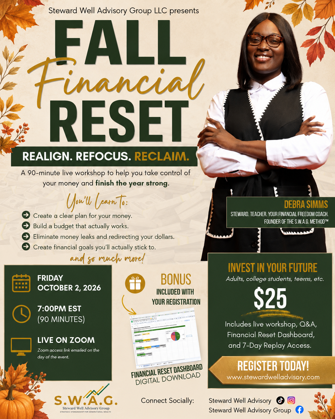 Fall Financial Reset Live Workshop Registration