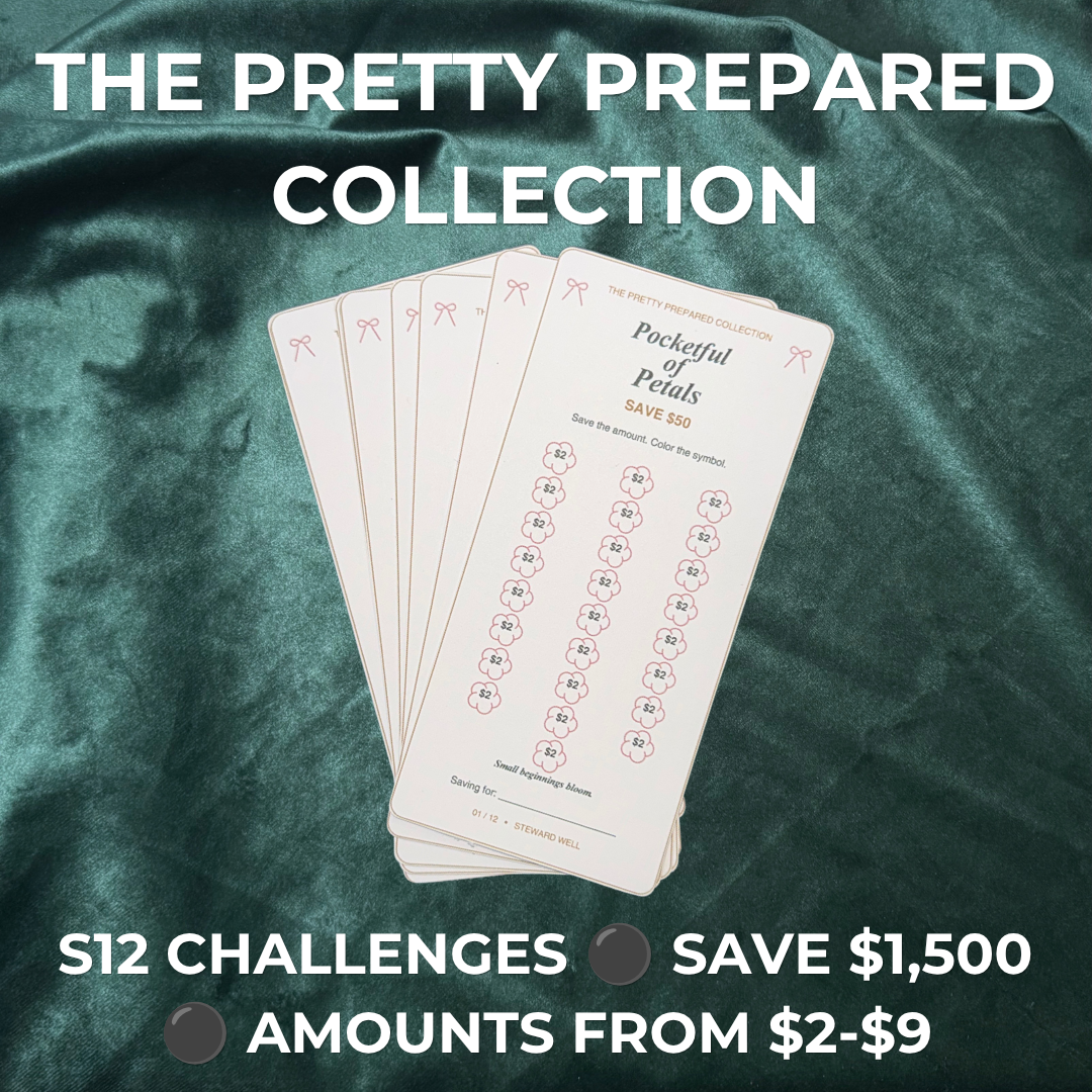 Pretty & Prepared | 12 Savings Challenges • Save $1,500