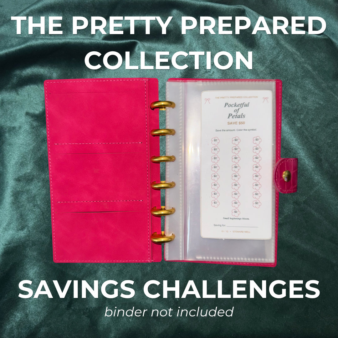 Pretty & Prepared | 12 Savings Challenges • Save $1,500