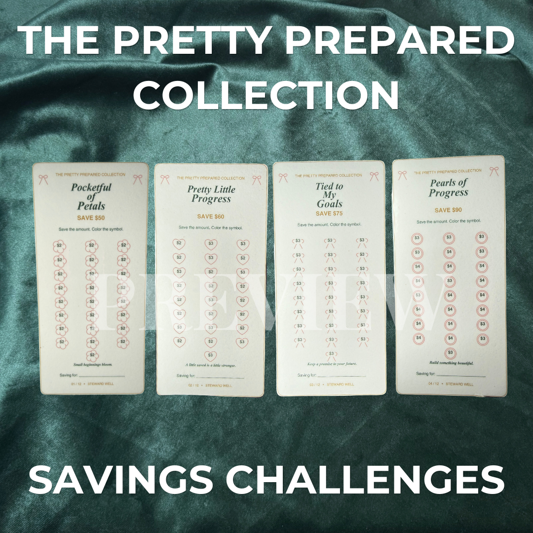 Pretty & Prepared | 12 Savings Challenges • Save $1,500