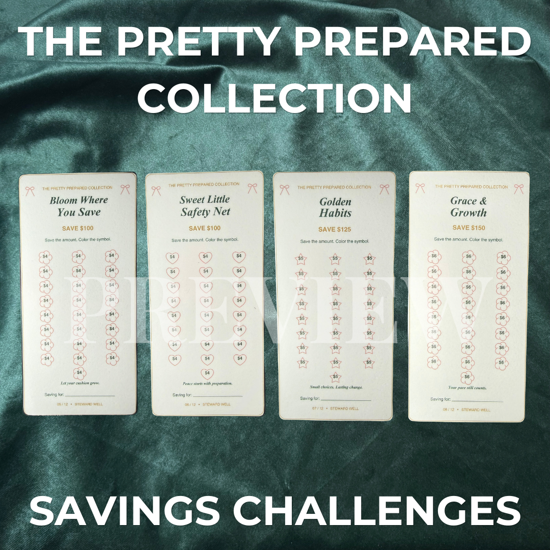 Pretty & Prepared | 12 Savings Challenges • Save $1,500