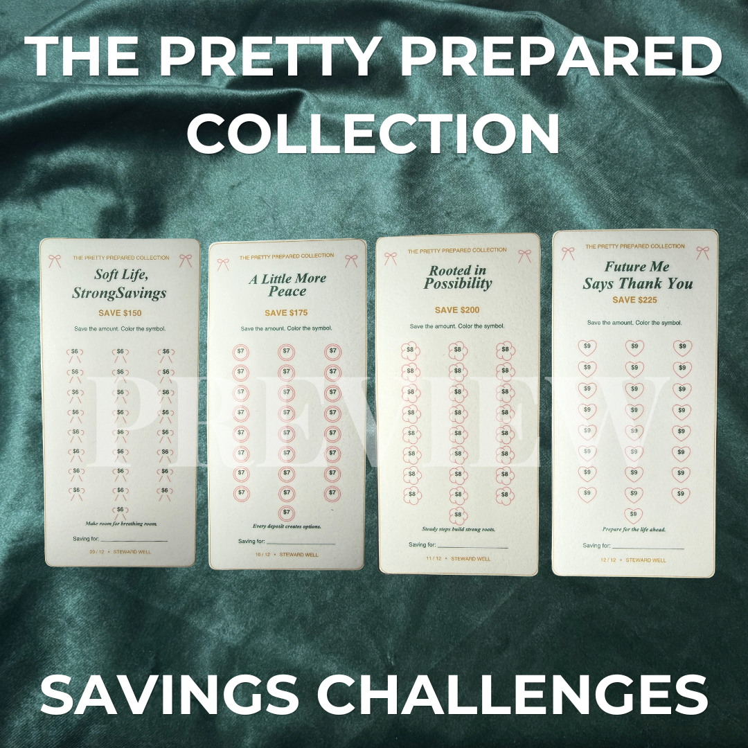 Pretty & Prepared | 12 Savings Challenges • Save $1,500