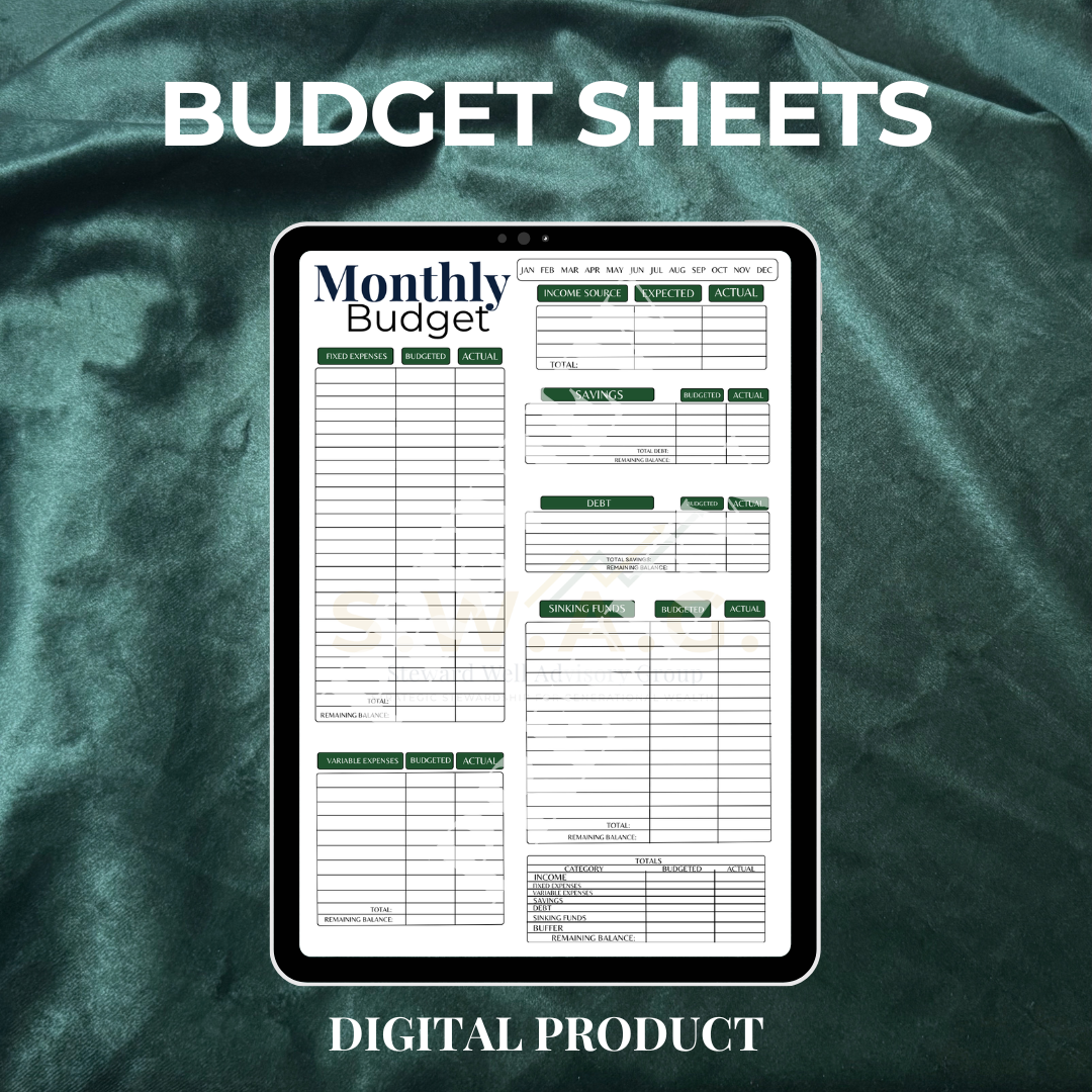 Budget Worksheets | Printable