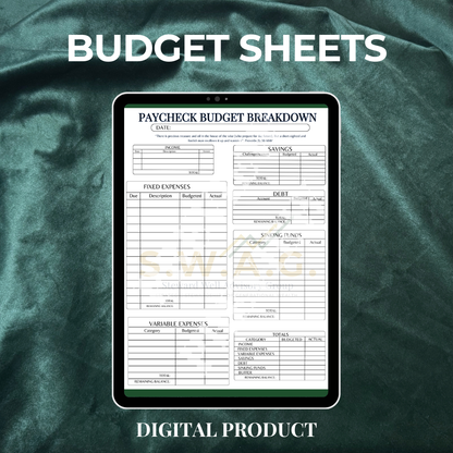 Budget Worksheets | Printable