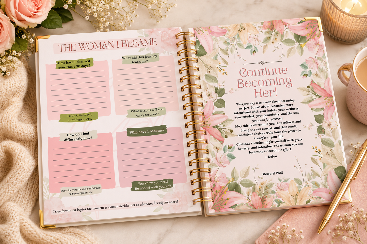 The 90-Day Feminine Reset Journal (PRINTABLE)