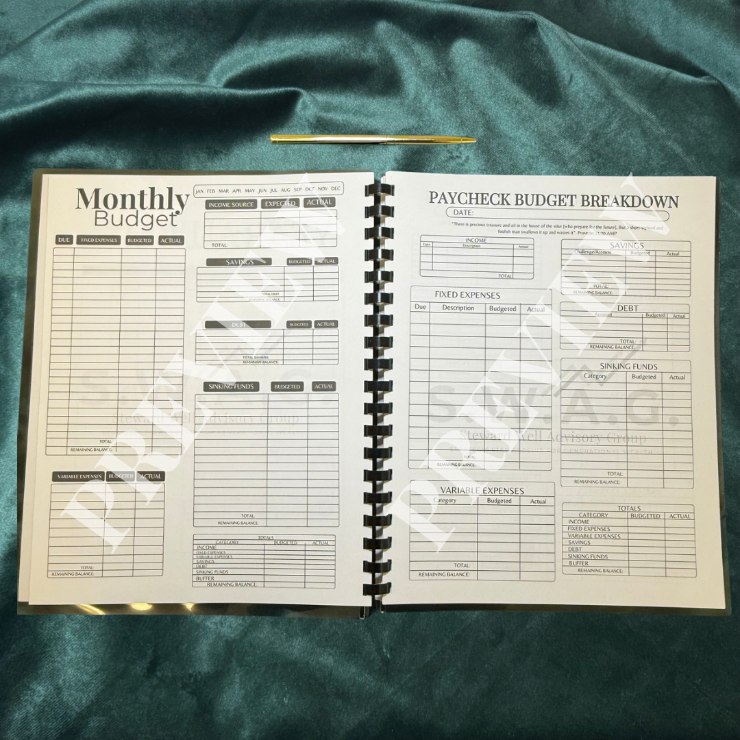 Steward Well® 12-Month Budget Planner | 2027 Budget Planner
