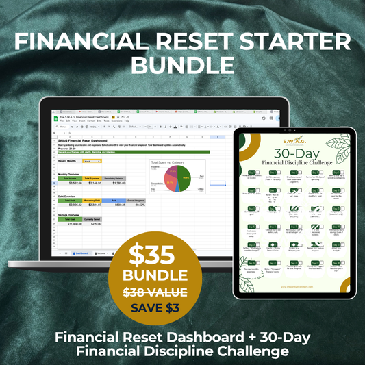 Financial Reset Starter Bundle | Budget Dashboard + 30-Day Challenge